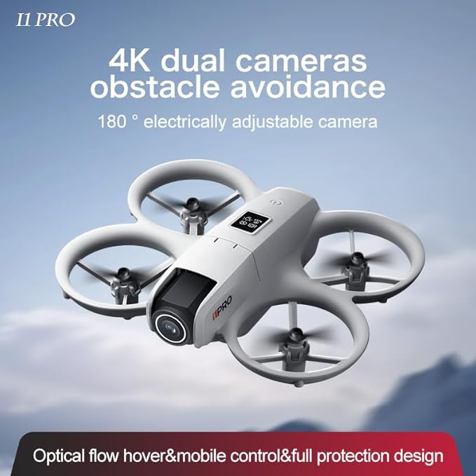 Drone with HD Camera for Beginners Adults, Under 249g Lightweight Mini Drones with Body Lights 360° Rolling One-Key Takeoff/Landing, Headless Mode, I1 Pro Mini RC Quadcopter Cool Birthday Gift