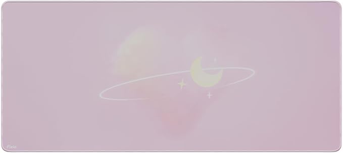 Pixio Mouse Pads - 36 x 16 inch XXL Celestial Love Pink Multifunctional Large Desk Mats for Gaming, Office, Desktop Anti-Slip Waterproof Washable Computer Mouse Mat