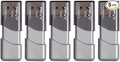 PNY 32GB Turbo Attache 3 USB 3.0 Flash Drive, Grey (Pack of 5)