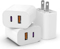 3 Pack i Phone 17 16 15 14 USB C Charger Block, iGENJUN 20W Dual Port QC + PD 3.0 Power Adapter Wall Charger, Double Fast Plug Charging Brick for i Phone 17/17 Pro/16/15/14/X, Samsung Galaxy - White