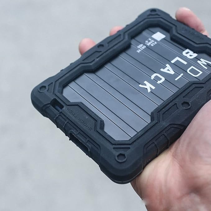 FATBEAR Tactical Military Rugged Shockproof Armor Protective Skin Case Cover for Western Digital WD Black P10 2TB 4TB 5TB Mobile Hard Drive (for P10 4 5TB)