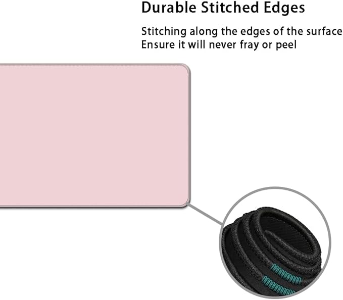 Desk Mat, Large Gaming Mouse Pad with Wrist Rest, 4 in1 XXL Mouse pad+Keyboard Wrist Rest+Mouse Pad Wrist Support+Cup Coaster Set, Ergonomic Desk Pad for Home Office, Pink