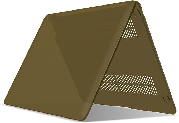IBENZER Compatible with New MacBook Air 13 inch Case 2022 2021 2020 M1 A2337 A2179 A1932, Plastic Hard Shell Case with Keyboard Cover for Mac Retina Display with Touch ID, Olive Green, MAT13-OLGN+1