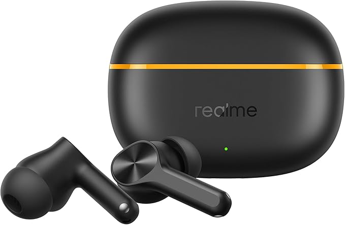 realme Buds T200 Lite Bluetooth in Ear Earbuds,4 Mic, AI ENC for Calls,48 Hours Total Playback with Fast Charging and Ultra Low Latency Gaming TWS, Google Fast Pair, with mic - (Black)