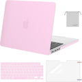 MOSISO Compatible with MacBook Pro 14 inch Case M5 2026 M4 2025 M3 M2 M1 2024-2021 A3427 A3426 A3434 A3112 A3185 A3401 A2918 A2992 A2779 A2442,Hard Case&Keyboard Skin&ScreenFilm&Pouch, Clear Pink