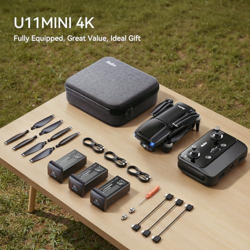 Ruko U11MINI 4K, Drones with Camera for Adults 4K Video 8K Photo and Ruko R111S RC Aircraft GPS Tracker/Finder with Beeper
