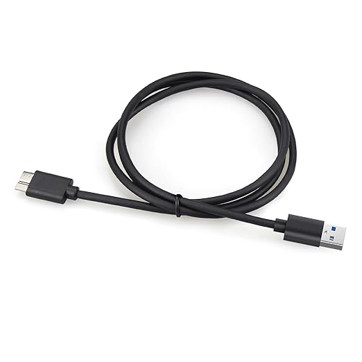 Smays 2-Pack USB 3.0 Micro B Cable, External Hard Drive Data Cord for Seagate, Toshiba, Western Digital WD My Passport, 3 ft