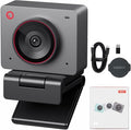 OBSBOT Meet 2 Al-Powered 4K Webcam— Ultra HDR,1080p@60FPS,1/2" CMOS,4X Digital Zoom,Plug&Play,Built-in Dual Mic—Work with Skype, Zoom/ MS_Teams/Google Meet—for Online Call/Meeting/Educate-Grey