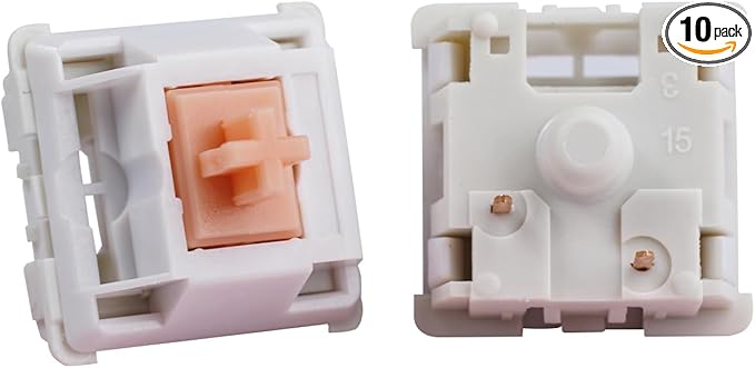 Holy Panda Mechanical Keyboard Switch, 3Pin Pre Lubed, 67g Extended Spring, Enhance Tactile Plate Mounted MX Switch(10 Pack)