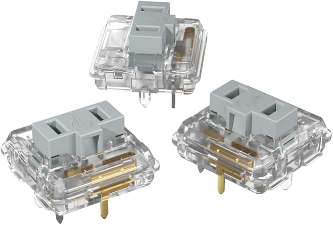 Kailh Silver Low Profile Switches 5 Pin Thiner Key switches- DIY Switches for Mechanical Gaming Keyboard Linear Hand Feeling (Silvers 70pcs)