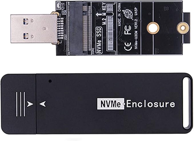 CY M.2 NVME SSD Enclosure Adapter USB 3.1 Gen2 10Gbp to NVME PCI-E M-Key Solid State Drive External Enclosure for 2242mm 2230mm NVMe M-Key M.2 SSD