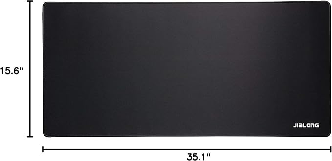 JIALONG Large Gaming Mouse Pad, XXL Desk Mousepad with Stitched Edges, Non-Slip Base Keyboard Pad for Gamer, Office & Home Classic Black