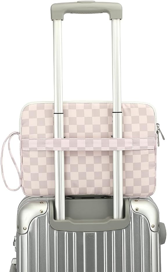 15.6-inch Notebook case, Waterproof and Shockproof Protective Computer case, can be Used to Cover Shopping cart Cases. The Notebook is Compatible with Lenovo, ASUS and HP (Neutral Checker)