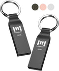 MOSDART Waterproof 32GB USB2.0 Flash Drive, FAT32 Metal Memory Stick with Keychain, for System Back, Data Storage, Titan Gray(Pack of 2)
