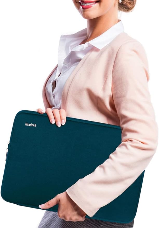 Laptop Sleeve 15.6 Inch, Durable Shockproof Protective Cover Compatible with HP, ASUS, Lenovo, Acer, Notebook, Computer, Cyan