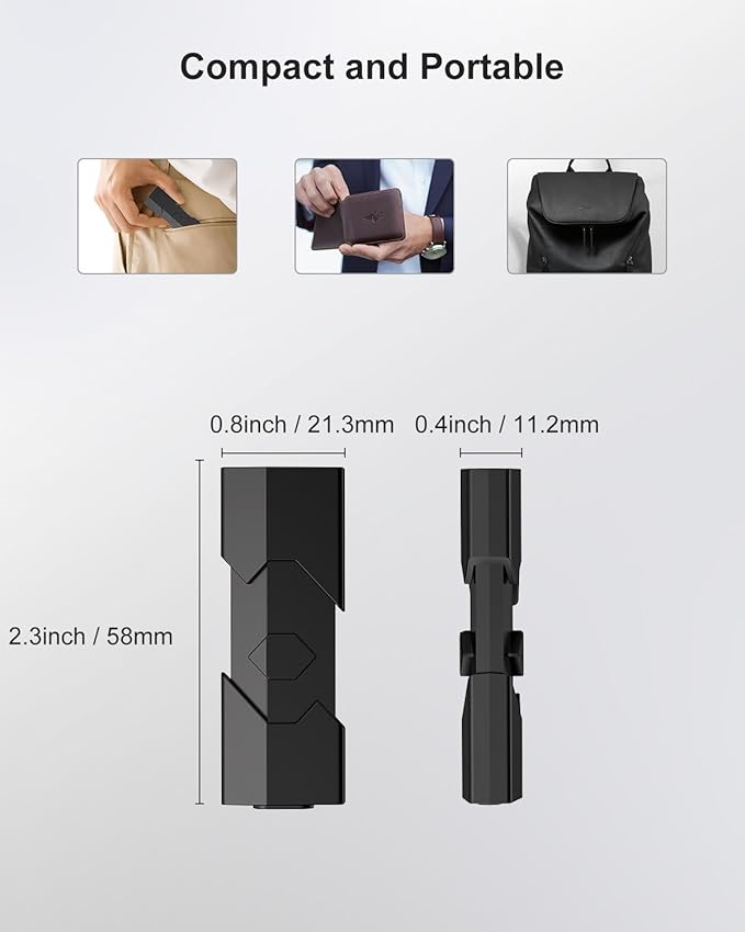 RAOYI 5 Pack 64GB USB C Flash Drive 2 in 1 Type C + USB 3.0 Flash Drive Dual OTG Retractable Type-C Thumb Drive Memory Stick for iPhone 17/16/15 iPad Pro Android Smartphone Tablet PC (Black)