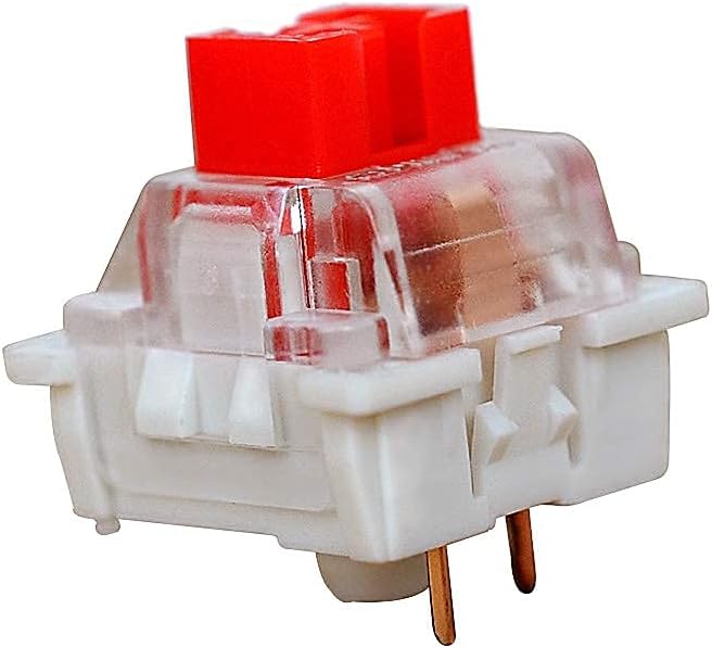 outemu Red Switches 20 Pack, 3 Pin 45gf Linear/RGB/Dustproof/RGB Key Switch - Cherry MX Equivalent DIY Replaceable Switches for Mechanical Keyboard