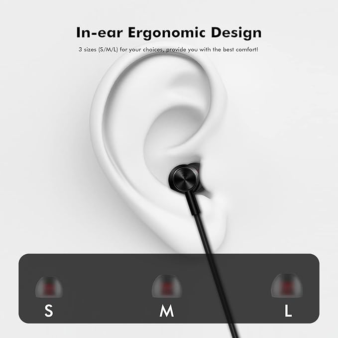 USB C Wired Earbuds for Google/Pixel 10 10a 9 8 8A 7 7A 6A for iPhone 17 17e Air 16 Pro Max 16e 15 Plus Corded Headphones for Apple/Android Type C Earphones for Samsung/Galaxy S26 S25 S24 Ultra Black
