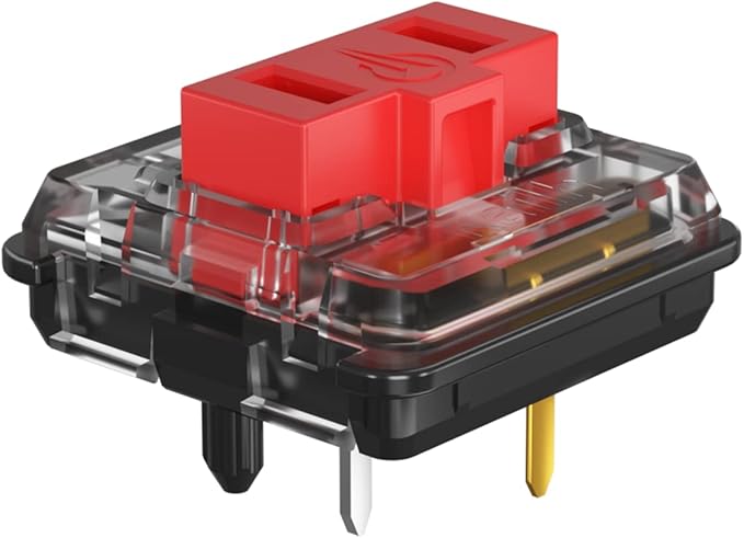 KAILH Official Store Low Profile Switch 1350 Chocolate Mechanical Keyboard Switch RGB SMD Clicky (30, Choc Red)