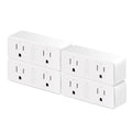15A Dual Smart Plug, WiFi Outlet Extender, Smart Socket with Schedule&Timer, Bluetooth Outlets Compatible with Alexa and Google Assistant, ETL&FCC Certified, No Hub Required, 2.4G WiFi Only, 4-Pack