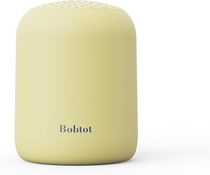 Bobtot Portable Bluetooth Speakers Wireless, Waterproof Shower Speaker with 24H Playtime, Loud Stereo Sound, TWS, Built-in Microphone, Small Size with Carry Lanyard, Yellow