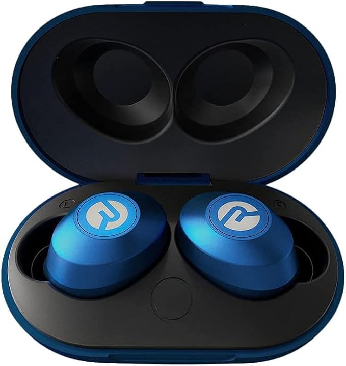 Raycon Everyday Classic Bluetooth Wireless Earbuds + Microphone with Active Noise Canceling, Sweat & Water-Resistant Earphones, Ear Buds Wireless Bluetooth Up to 32 Hours Playtime (Blue)