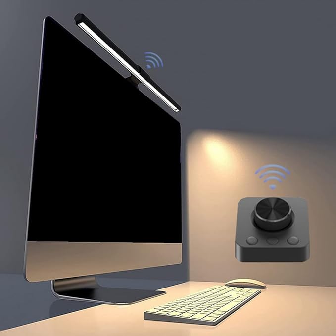 Metal Knob Remote Eye-Care Screen Light Bar LED Task Lamp USB Magnetic Light Table Computer Monitor Desk Lamp