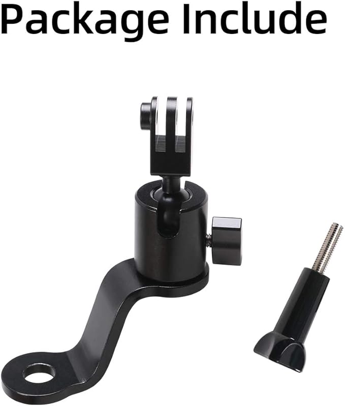 Aluminum Mount Holder for GoPro Hero 12 Black, 11/10/9/8 & DJI Osmo Action Cameras - Portable Electronic Device Mount - Motorcycle Rearview Mirror Compatible