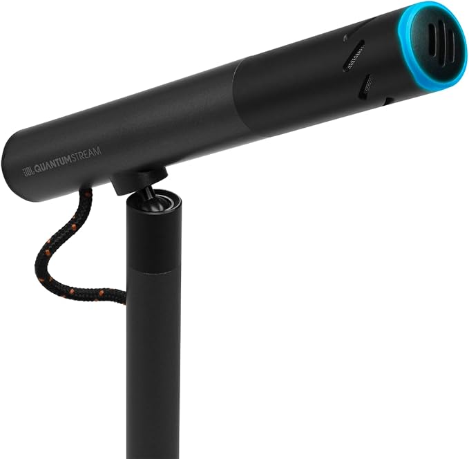JBL Quantum Stream Talk - Single Condenser Microphone for Perfect Streaming, Recording and Gaming, One-Press Mute Button, Easy-to-Adjust Control knob, Built-in Shock Absorber (Black)