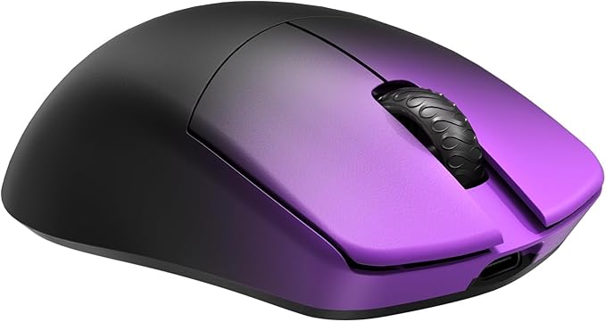 Lamzu Maya Champion Edition Wireless Gaming Mouse, Ultra-Lightweight 45g, Optical Switch, Golden TTC Dust-Proof Encoder, Pixart PAW 3950 IC, 8K Compatible, Compatible with PC/Mac (Purple Shadow)