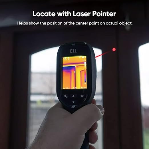 HIKMICRO E1L Thermal Imaging Camera with Laser Pointer, 320×240 Output, -4°F to 1022°F, 25Hz, <40mK, 350g Lightweight Handheld Thermal Imager with Professional PC Analysis