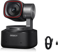 OBSBOT Tiny 2 AI Webcam 4K, 1/1.5" Sensor, 60FPS, Auto Focus & HDR | PTZ Voice/Gesture Control, AI Tracking | Ideal for Streaming, Meetings, PC (USB Web Camera)