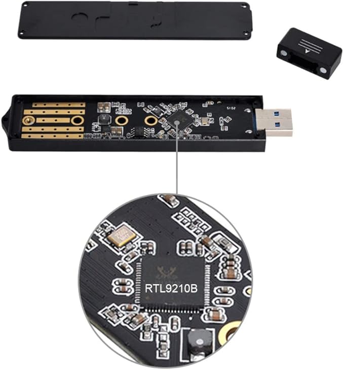 chenyang M.2 to USB 3.1 Adapter,NVME M-Key M.2 NGFF SATA SSD to USB 3.0 Type A Converter Adapter RTL9210B Chipset