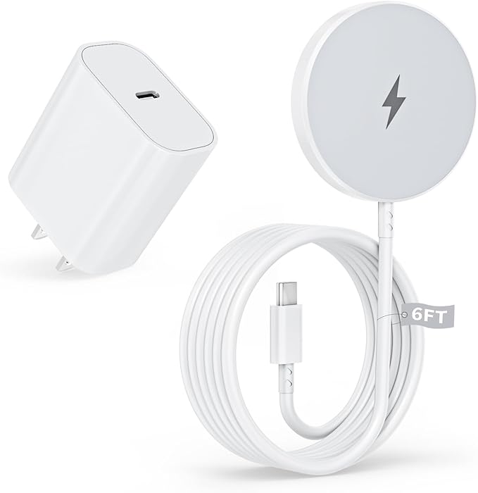 Magnetic Wireless Charger 6FT Fast Apple Mag-Safe Charger Magnet Charging Pad iPhone Mag Safe Charging for iPhone 17Pro Max/16 Pro Max/16Pro/16/iPhone 15Pro Max/15 Plus/14/13/12/AirPods 3/2/Pro/Pro 2