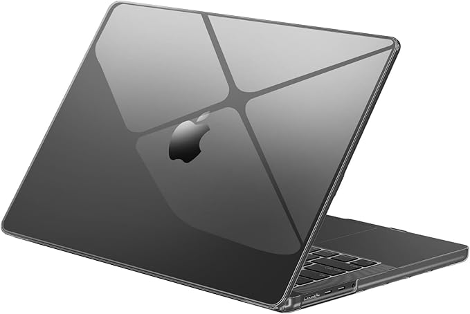 EooCoo Case Compatible with MacBook Pro 14 inch M5 2026 2025-2021 M4 M3 M2 M1 Pro/Max Chip, Crystal Clear Hard Shell, Easy to Install, Sturdy Laptop Protective Cover Case - Crystal Black