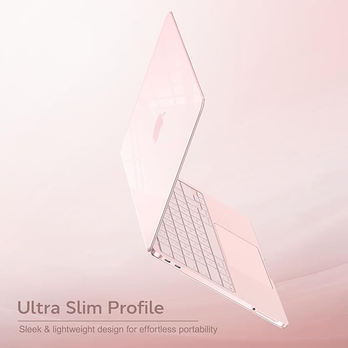B BELK for MacBook Neo Case 13 inch 2026 (A18 Pro, Model A3404), Slim Protective Laptop Hard Shell Case with Keyboard Cover & Screen Protector, 1:1 Precision Fit & Anti-Yellowing, Crystal Blush