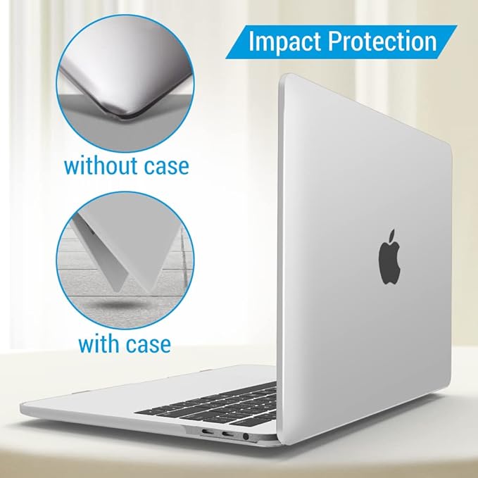 IBENZER Compatible with MacBook Pro 15 Inch Case 2019 2018 2017 2016 A1990 A1707, Hard Shell Case with Keyboard Cover & Type C Adapter for Mac Pro 15 Touch Bar, Crystal Clear, T15CL+1TC