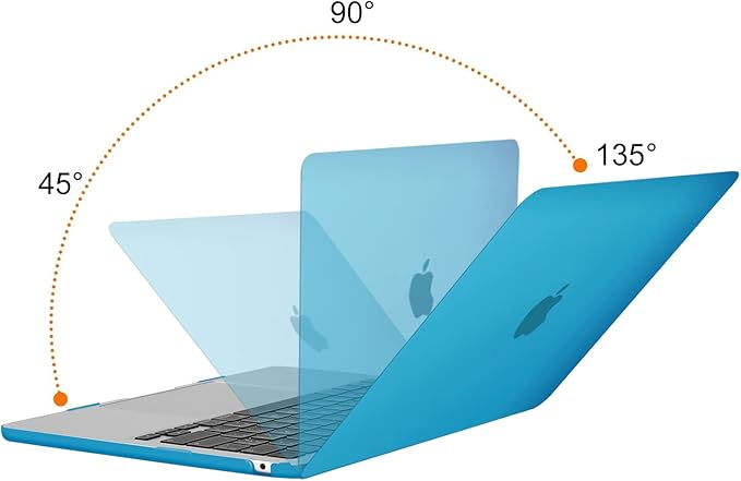 MOSISO Compatible with MacBook Air 13 inch Case M5 2026 M4 2025 M3 M2 2024-2022 A3449 A3240 A3113 A2681, Scratches-Resistant Protective Hard Shell for MacBook Air 13.6 inch Case, Aqua Blue