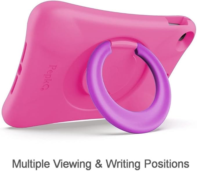 Kids EVA Case for iPad | Multi-Direction Stable Stand | Compatible with 10.2-Inch iPad 2021/2020/2019 (9th/8th/7th Generation) (Pink+Purple)