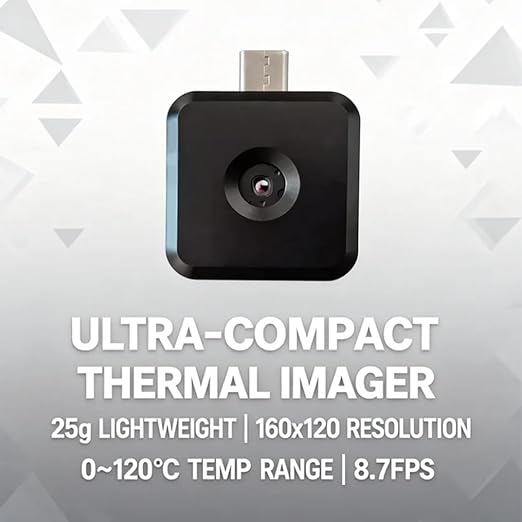 HT1606 Thermal Camera for Android, 320×240 Ultra-High Resolution Infrared Imager, Type-C Plug & Play, 32°F to 248°F (0°C-120°C), Portable IR Camera for Home Inspection, Electronics & HVAC