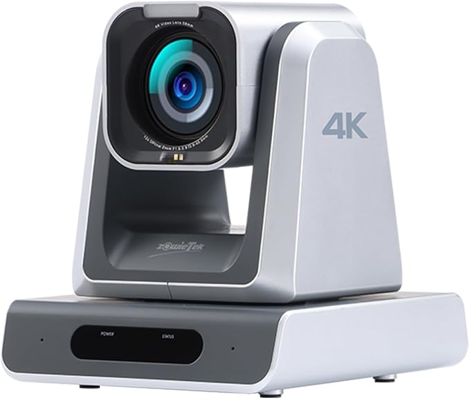 zowietek 4K PTZ Camera, ZowiePTZ, Ergo-Ease Remote Control(No Battery), ZowieX APP Manager, 25X Optical+12X Digital Zoom, SDI/HDMI/USB, RTSP/RTMP(s)/SRT Stream, Meeting, Church, Event, Teaching