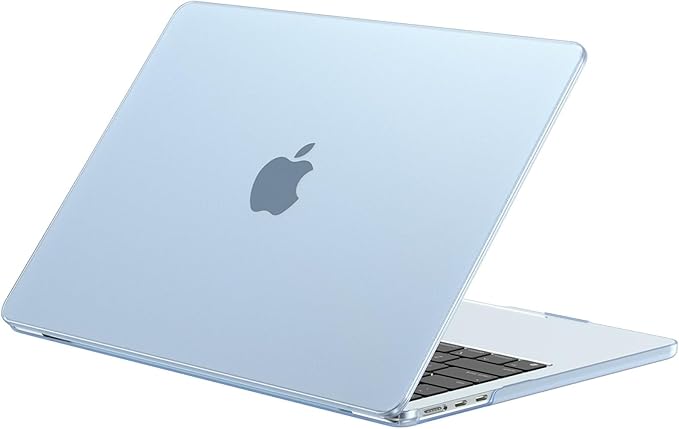 EooCoo Case Compatible with MacBook Air 13 inch M5 2026-2022 M4 M3 M2 A3449 A3240 A3113 A2681, Matte Hard Shell Scratch Resistant Protective Cover Compatible for MacBook Air 13.6 inch, Frost SkyBlue