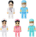 5 x 8GB Cute USB Flash Drive, Doctors Nurses Memory Stick Drive Pendrive Gift for Kids, Teacher, Friends
