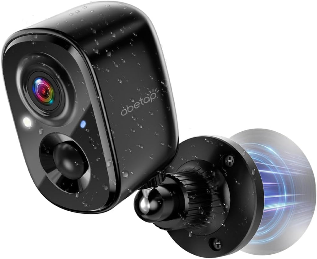 2K Wireless Security Cameras - Outdoor WiFi Security Cameras Color Night Vision, AI/PIR Detection, 2-Way Talk, Cloud/SD, Weatherproof, Battery Powered Outdoor Cameras (Black-1)