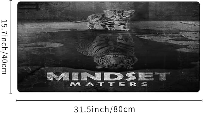 Inspirational Positive Quote Large Mouse Pad Hungry for Success Motivational Mouse Pads for Desk Success Hard Work Mouse Pads for Desktop Keyboard Pad XXL Mouse Pad for Office 31.5"X15.7"