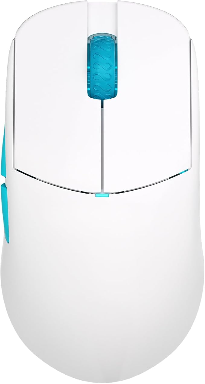 Lamzu Atlantis Mini Pro Wireless Gaming Mouse, Ultra Lightweight 51g, Mechanical Switch,Symmetrical,26000 DPI,MCU Nordic 52840,PAW3395 Sensor, 4K Compatible, for Small Hand Gamer-Polar Whtie