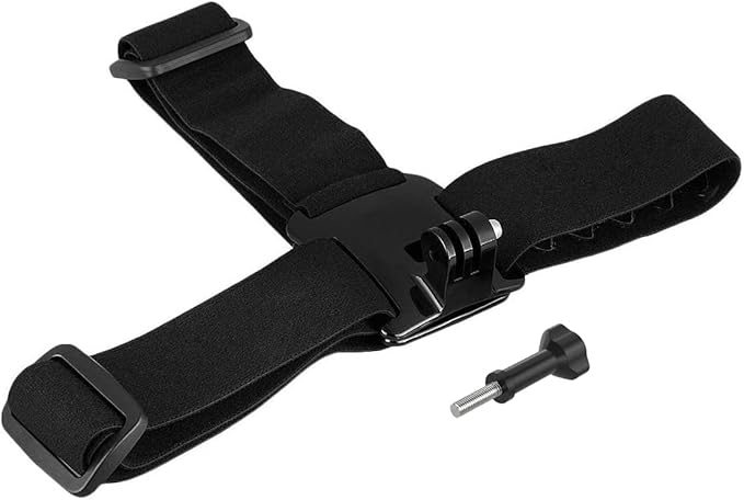 Head Strap Mount Compatible with GoPro Hero 13, 12, 11, 10, 9, 8, Hero 7 Black, 7 Silver, 7 White, Hero 6, 5, 4, Session, 3+, 3, 2, 1, Hero (2018), Fusion, Max, DJI Osmo Action Cameras