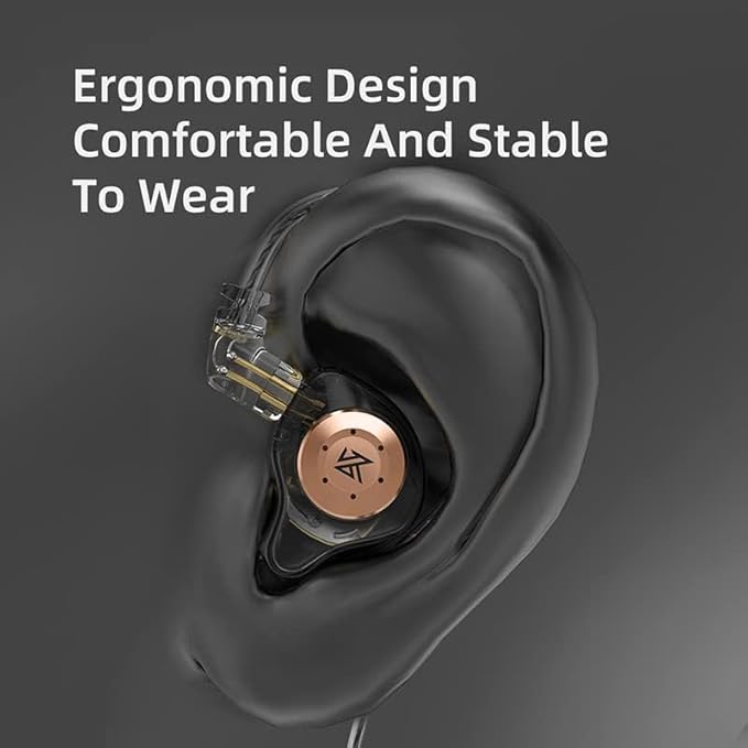 KZ EDX Pro in Ear Monitor Headphones KZ IEM Earphones Dual DD HiFi Stereo Sound Stage Earphones Wired Noise Cancelling Gaming Earbuds for Musicians Singer Audiophiles