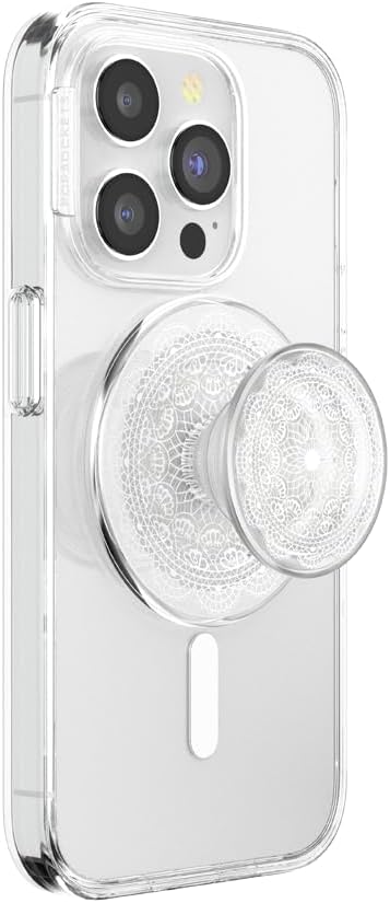 PopSockets Phone Grip for MagSafe, Magnetic Holder, Phone Stand, Clear - Doily Life