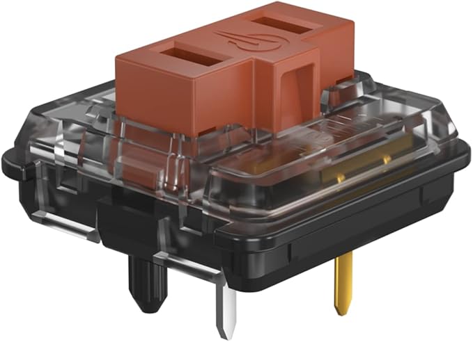 KAILH Official Store Low Profile Switch 1350 Chocolate Mechanical Keyboard Switch RGB SMD Clicky (30, Choc Brown)